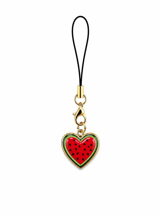 Watermelon Heart Charm